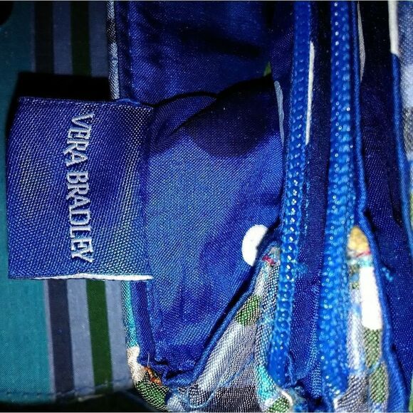 ⬇️⬇️⬇️Vera Bradley Blue Striped Clutch - Picture 2 of 7